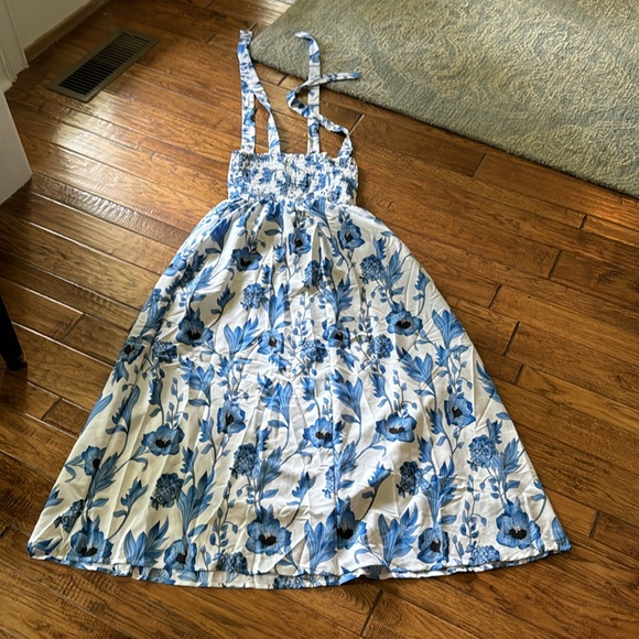 Blue and white boho dress - Picture 4 of 5